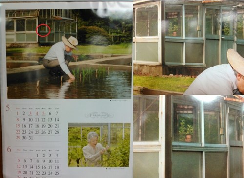 皇室カレンダーに謎の男性 - 心霊写真