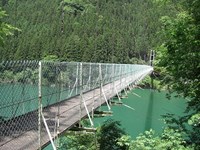 【秩父市】秩父湖に架かる吊り橋の画像