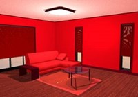 真っ赤な部屋の画像