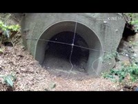 崩落したトンネル 内海トンネル